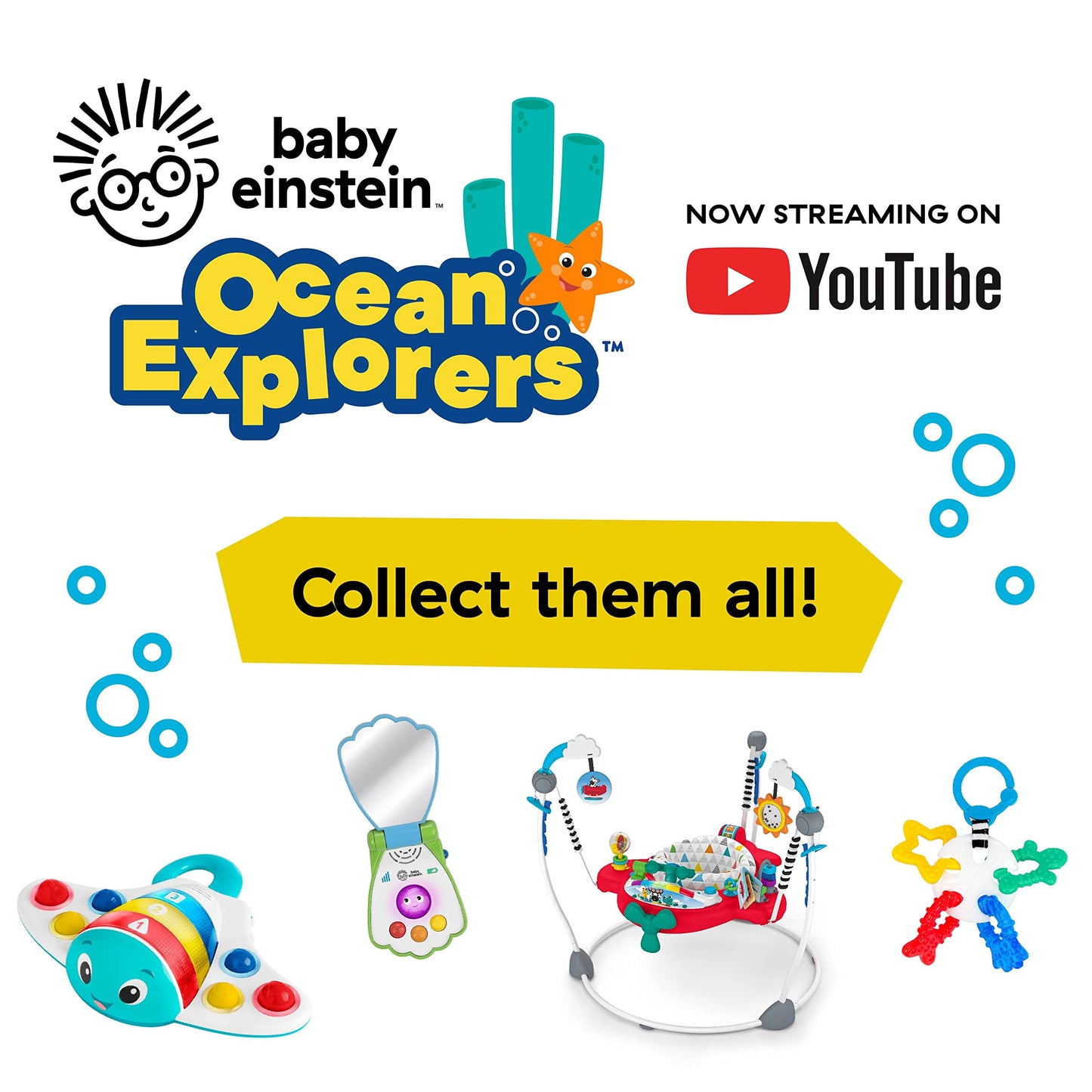 Baby Einstein Ocean Explorers Airplane Adventure 2-in-1 Interactive Baby Jumper Activity Center with Lights Ages 6 Months +, Max Weight 25 lbs., Unisex