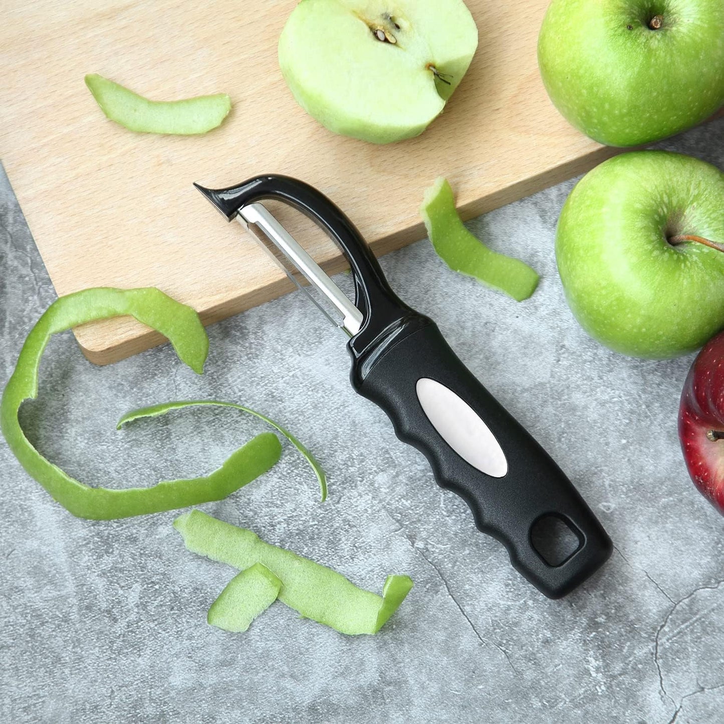 Premium Swivel Vegetable Peeler, Soft Grip Handle and Ultra Sharp Stainless Steel Blades - Perfect Kitchen Peeler For Veggie, Fruit, Potato, Carrot, Apple - Pink Lemonade (Black)