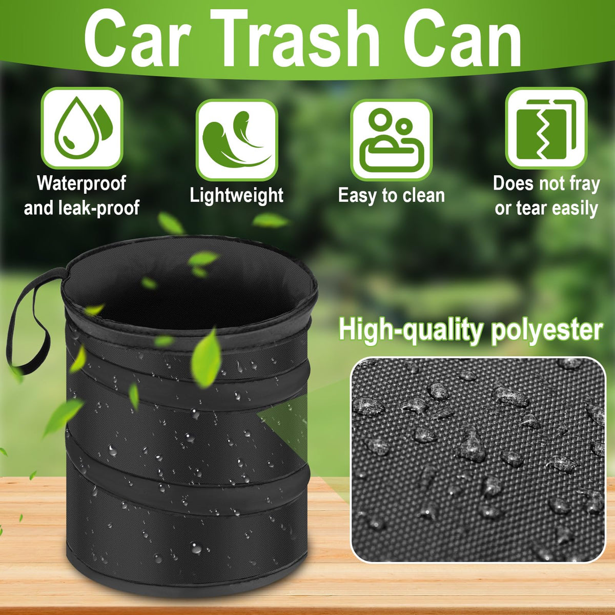 2 PCS Car Collapsible Trash Can (2 Count)