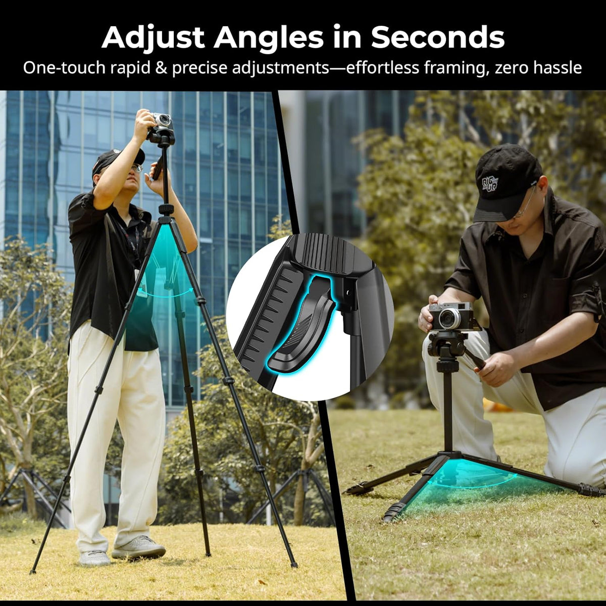 SmallRig 71" Camera Tripod Stand AP-21, Travel Tripod for iPhone, Camera and Smartphone Live Streaming Vlog, Portable Photo Tripods with Quick-Flip Lock Legs, Max Load 11lb
