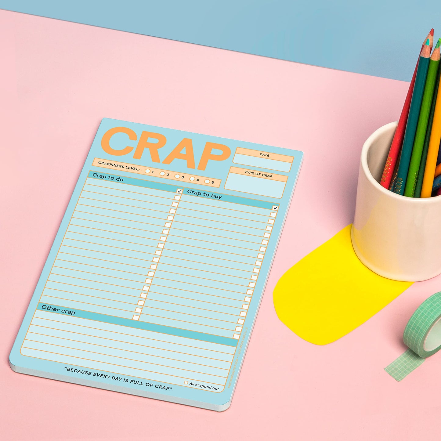 Crap Pad, To Do List Note Pad (Pastel Version) (Knock Knock Pads)
