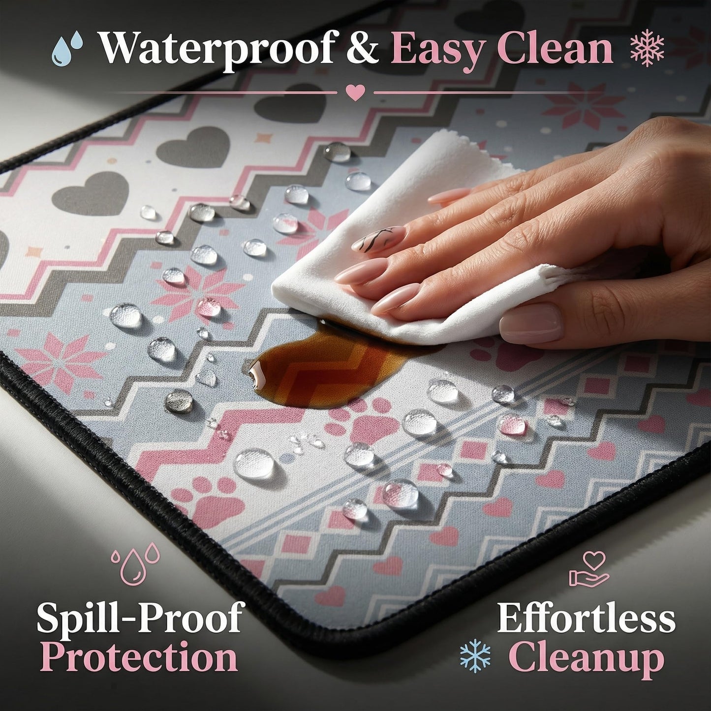 Large Desk Pad, 31.5" x 11.8" Mouse Pad, Desk Mat, Computer Laptop Desk Mat Mouse Keyboard Pad, Modern Abstract Desktop Protector, Desk Accessories, Desk Writing Makeup Mat for Office Home School