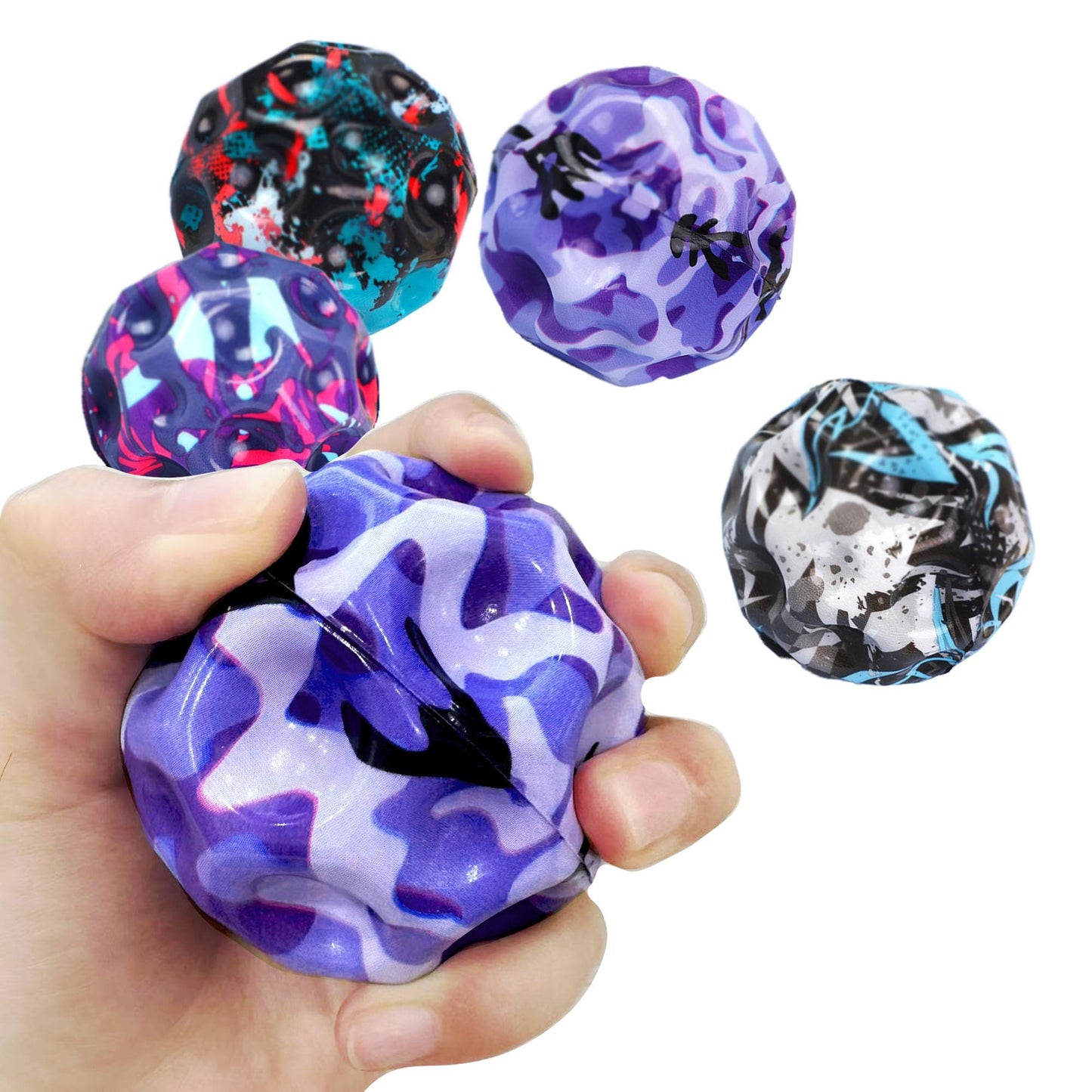 Tendry Extreme Super High Bouncing Ball Moon Shape for Kids of All Ages, Improve Hand-Eye Coordination, Easy to Grip and Catch by Athletes as a Sport Training Balls (4 Pcs)