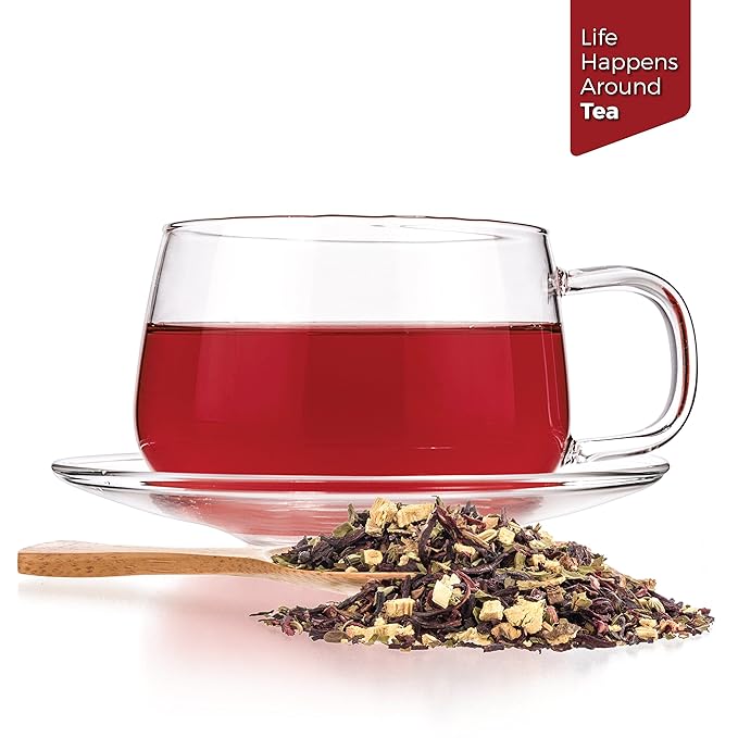Tealyra - Flat Belly Detox - Fennel - Peppermint - Hibiscus - Wellness Herbal Loose Leaf Tea - Cleanse Tea - Caffeine Free - All Natural - 112g (4-ounce)