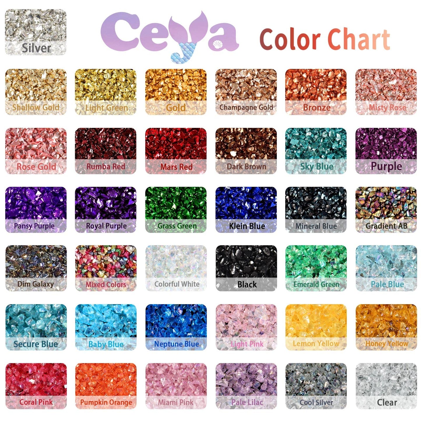 Ceya 5.3oz/ 150g Crushed Irregular Glass Shallow Gold Metallic Crystal Chips Broken Glass Glitter 2-4mm Craft Glitter for Nail Arts Epoxy Resin Mold Coasters Ornament Painting Geode Phone Case Jewelry
