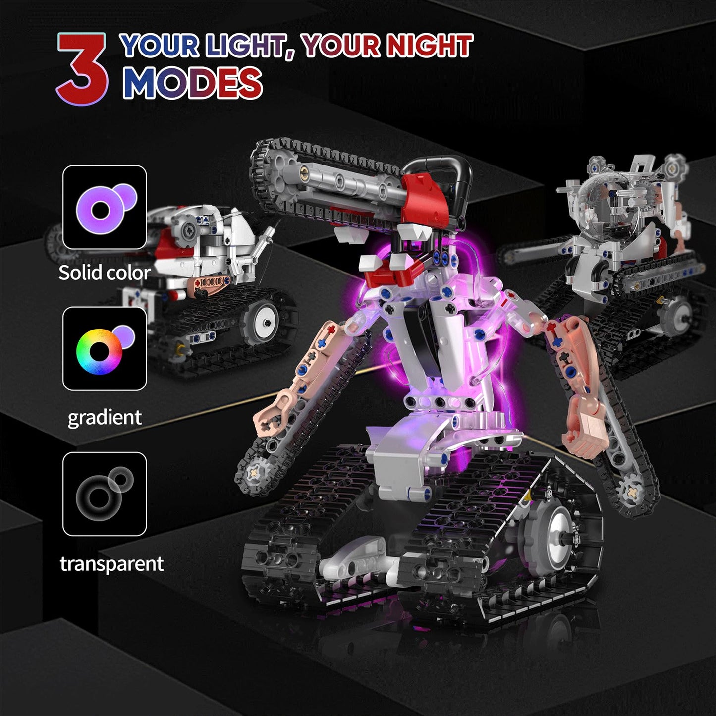 5 in 1 STEM RC Robot Building Kit for Boys, APP & Remote Control Erector Set RC Toys for Kids Blocks 419 Pcs, DIY Build Science Educational Gift for Age 6 7 8 9 10 11 12+ Boys & Girls