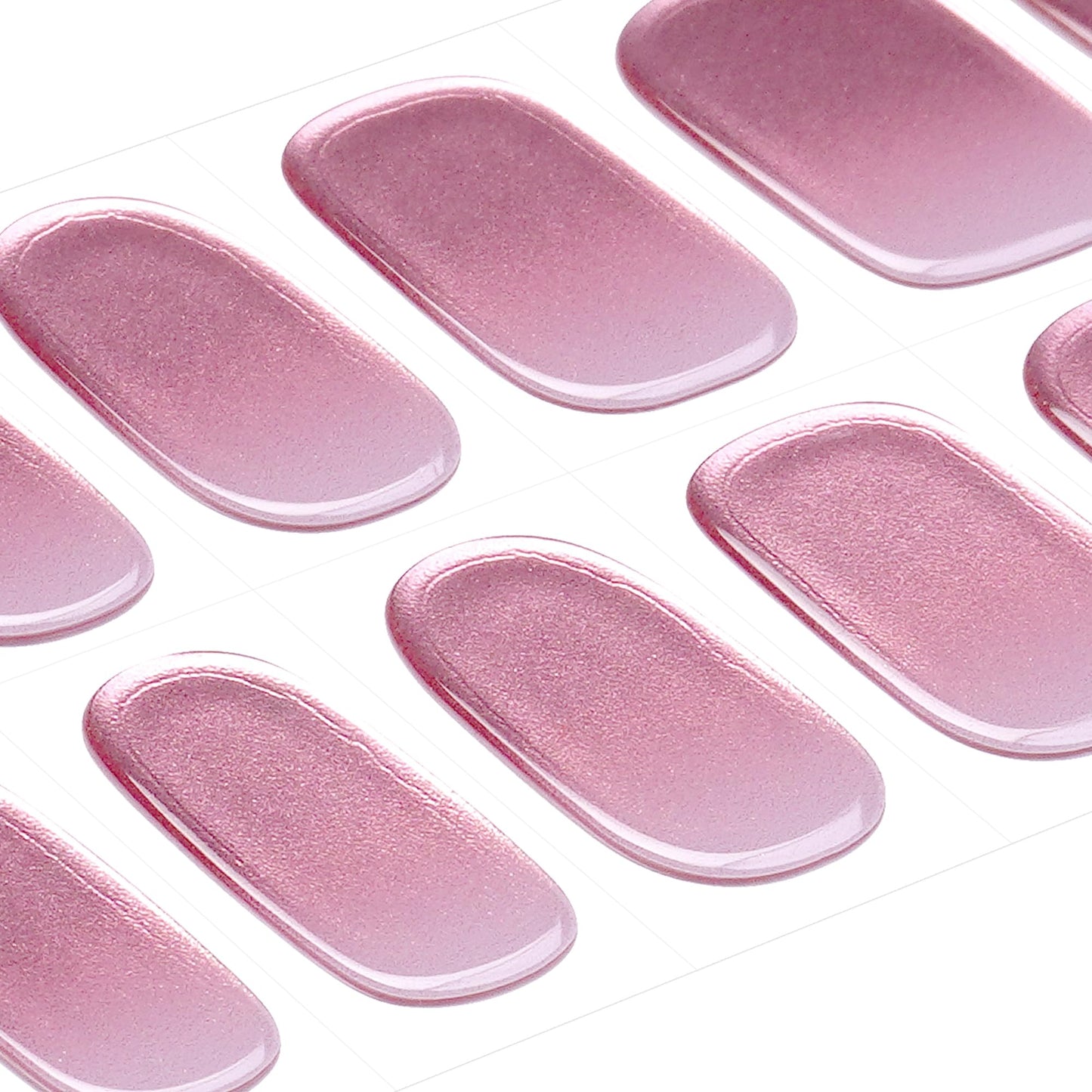 DANNI & TONI Semi Cured Gel Nail Strips Rose Gold Ombre Mirror Gel Nail Stickers 28 Stickers Gift for Woman | Luxe Glow