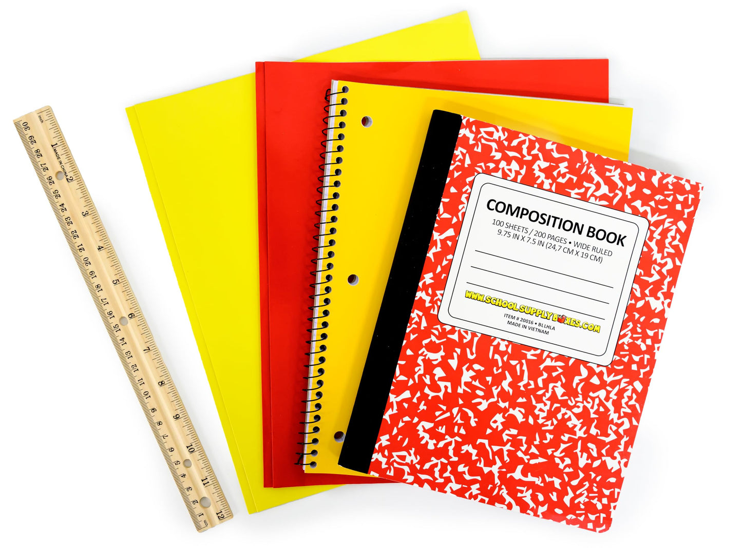 Back to School Supply Box - Grades K-5 Back to School Supplies - 32 Piece Kit with Handled Box