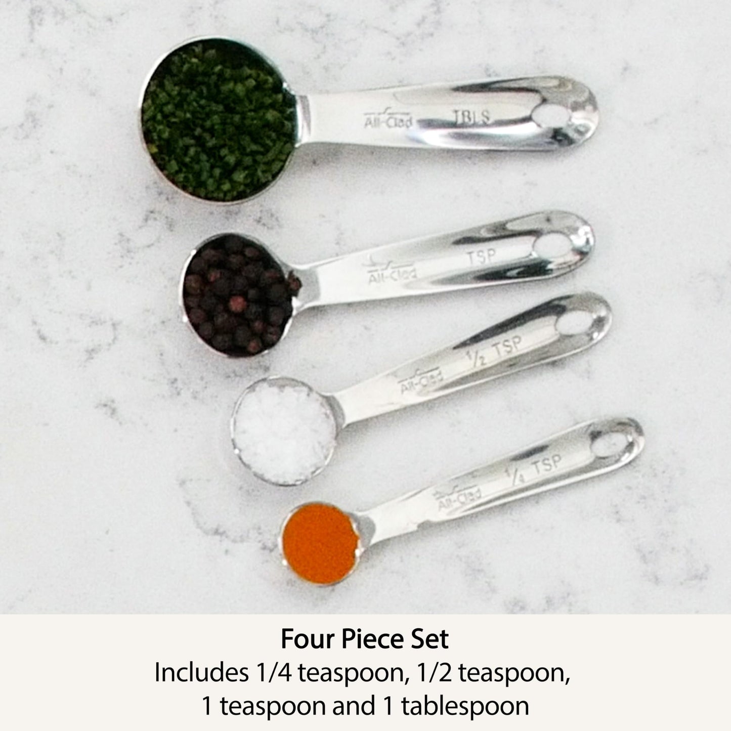 All-Clad 59918 Stainless Steel Measuring Spoon Set