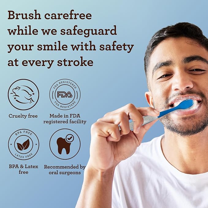 GuruNanda Butter On Gums Toothbrush, ADA Accepted, with 8000+ Ultra Soft Softex Bristles for Sensitive & Receding Gums, Perfect for Whiter Teeth, 8 Ct