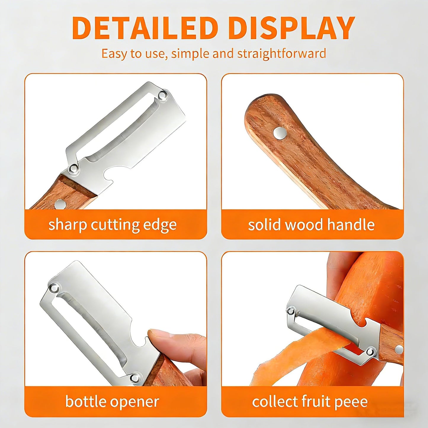 2pcs Multi-Functional Vegetable Peeler for Kitchen,2 in 1 Multi Functional Vegetable Peele,for Fruit Apple Potato Pumpkin Papaya Zucchini