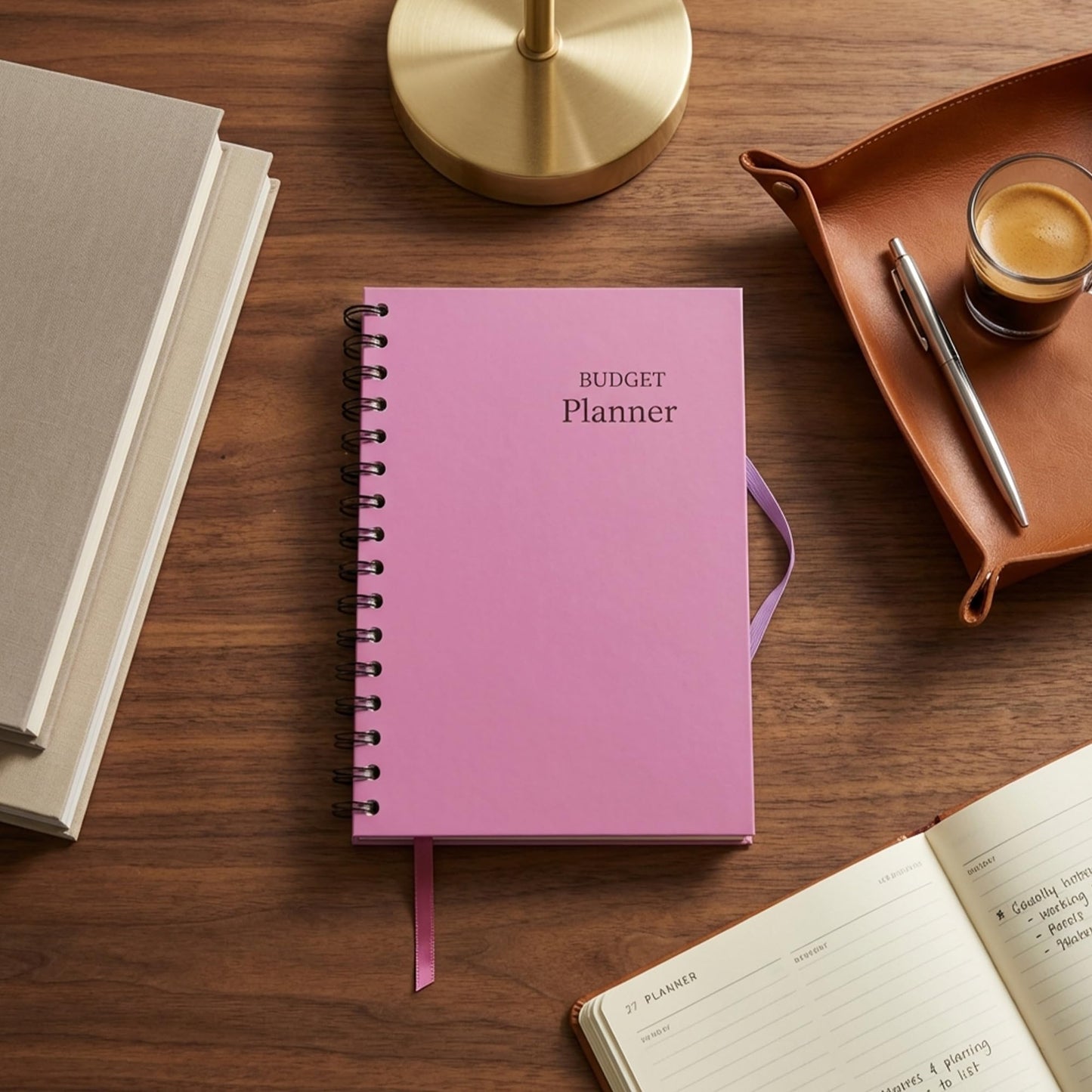 Budget Planner and Monthly Bill Organizer - Financial Planner Budget Book with Sticker Sheets - 12 Month Undated Bill Tracker Notebook with Debt, Saving and Expense Trackers - A5 (Rose Pink)