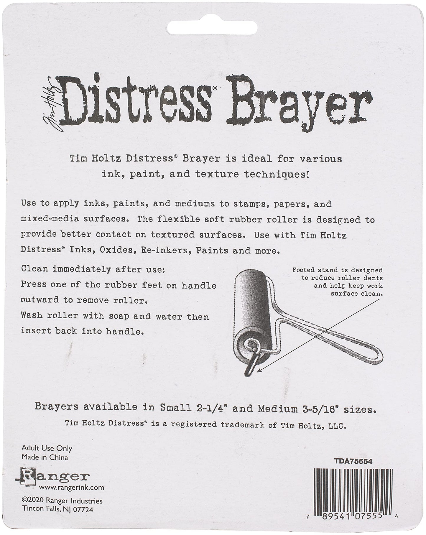 Ranger Tim Holtz - Distress Brayer Medium, Grey