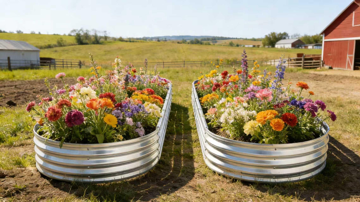 Yararday 9 ft x 3 ft Raised Garden Bed Metal Elevated Planter for Vegetable Flower Herb (2pk)