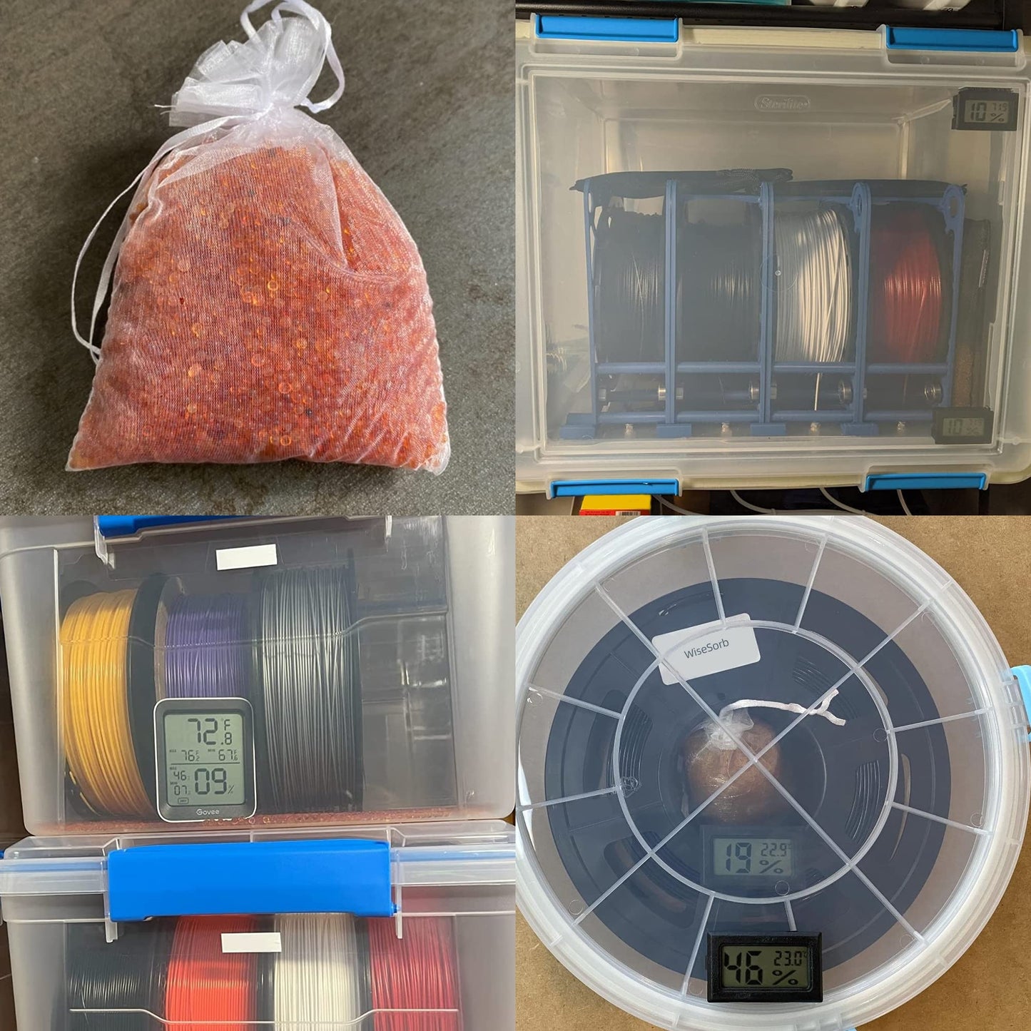 Wisesorb 2lbs Premium Orange Silica Gel Desiccant Beads(Industry Standard 2-4 mm) - Rechargeable & Indicating Silica Gel Beads