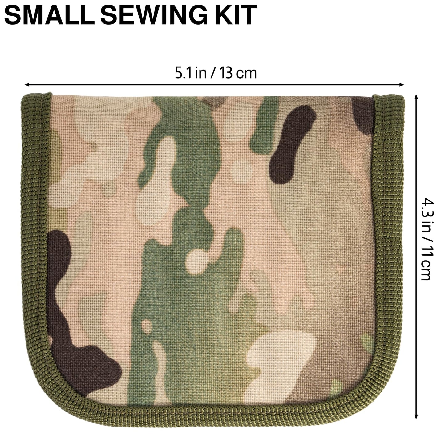 Military Sewing Kit, OCP Army Sewing Kit for Adults, Small Sewing Kits with Buttons for Men, Heavy Duty Small Travel Repair Sewing Tools Basic for Home, Outdoor, Tactical EDC Sew Kit (Multi, 1 Pack)
