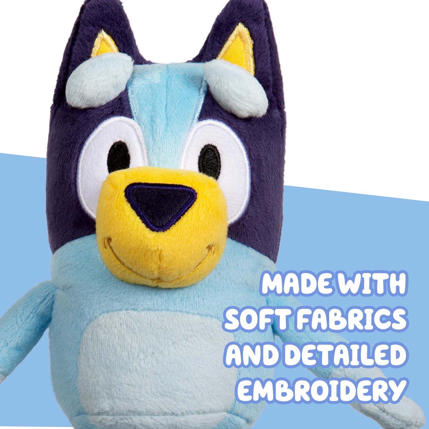 Bingo & Bluey Plush Toys Bundle – Exclusive 2-Pack Soft Bluey Toys, Deluxe Fabric, Embroidered Detail, Plush Characters for Show Time or Story Time