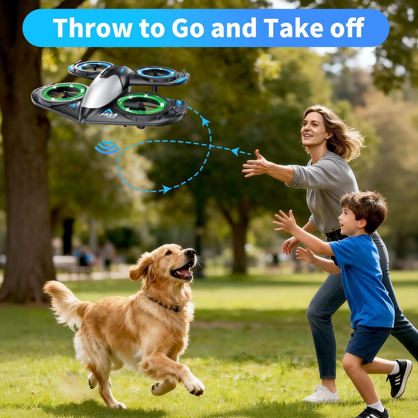 Elinoover RC Drone for Kids Beginners, Foam Remote Control Drone with Cool Lights, 360° Flip, Altitude Hold, 3 Speed Modes, Collision Protection and Ease of Use, RC Airplane Quadcopter Toy Gift for Boys and Girls