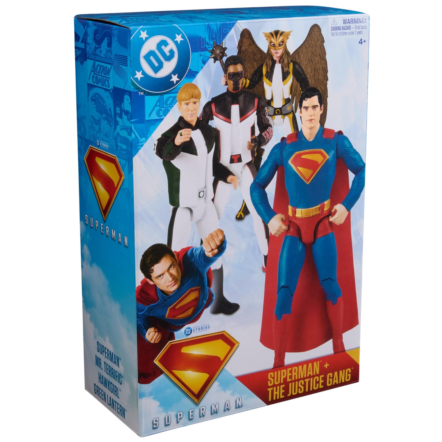 DC Comics, Superman, Green Lantern, Hawkgirl, and Mr. Terrific 4-Pack, 12-Inch Action Figure Set, Superhero Toys for Kids Ages 4 and Up
