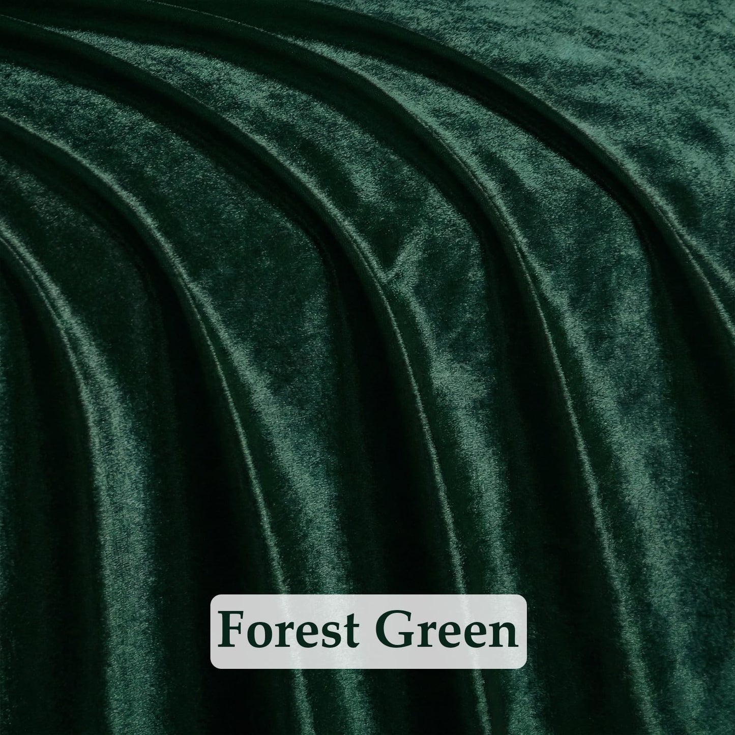 Q&J Fabric Co. Stretch Velvet Fabric by The Yard, 60 Inch Wide x 5 Yards Soft Luxury Versatile Stretchy Spandex Cloth for Upholstery, Sewing, Costume & DIY Crafts Projects (Forest Green)