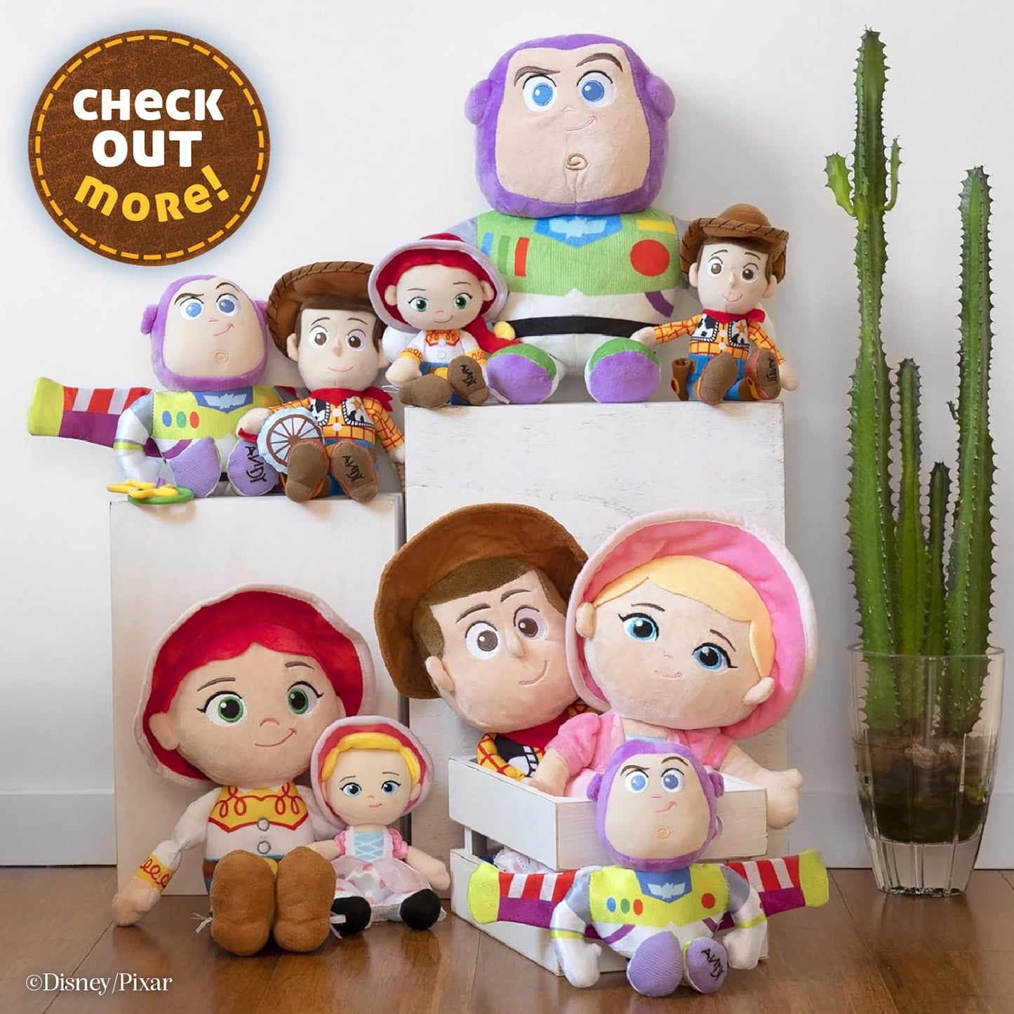Disney Toy Story Andy’s Toy Box On-The-Go Clip by Kids Preferred – Soft Sensory Teether with Crinkle Sounds & Rattle