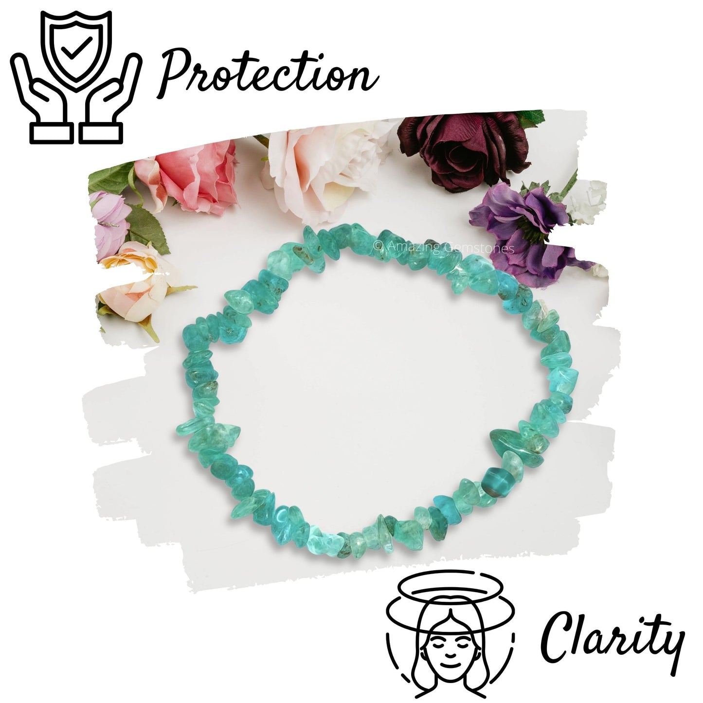Amazing Gemstone Chips Bracelet (Apatite)