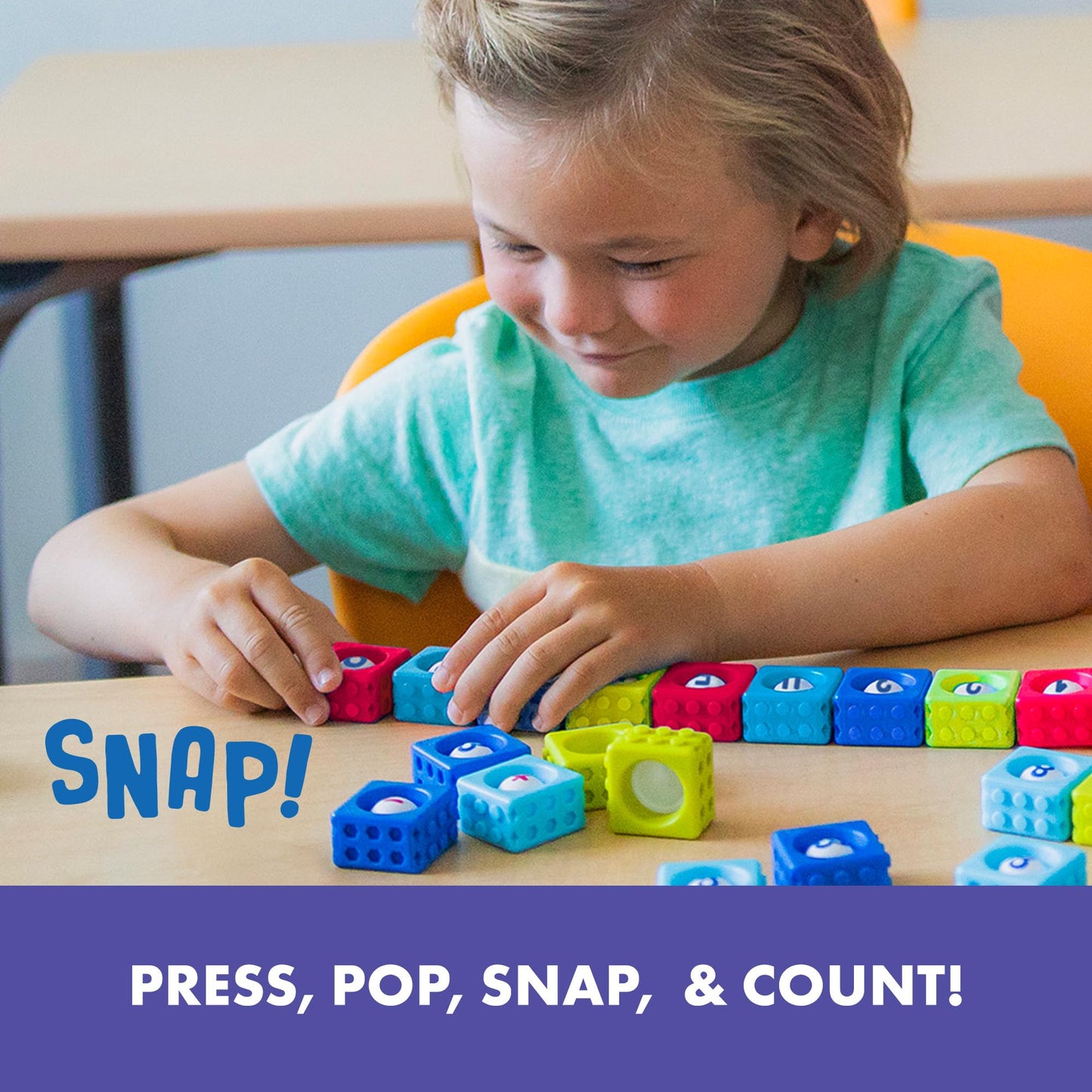 Educational Insights Number BubbleBrix - Sensory Number Blocks for Toddlers 3-5, Preschool Math Learning Toys, Stackable Toddler Counting Blocks, Toddler Pop It Toys for Learning Numbers