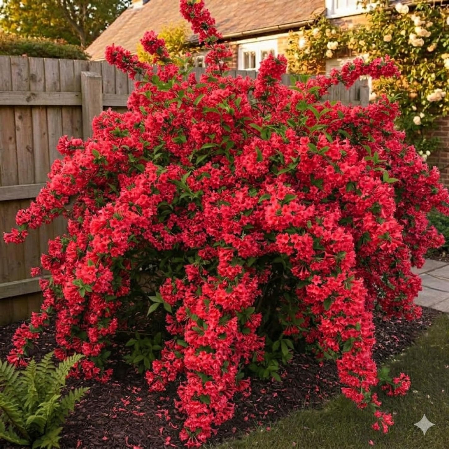 Red Weigela Live Plant Blooming Shrub, 1-2 Ft Hardy Dormant Perennial Flowering Bush for Garden Borders
