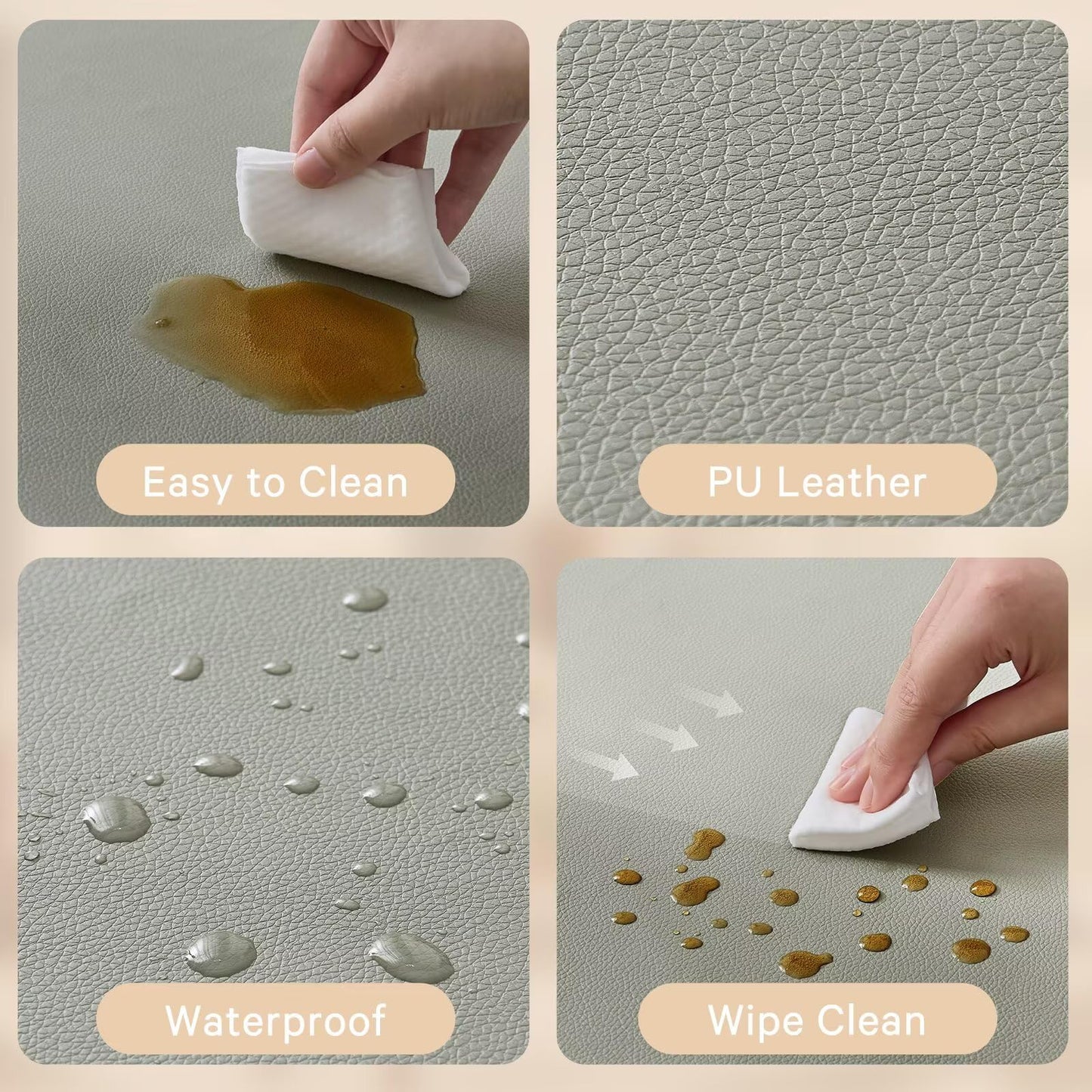 ILPEOD Waterproof Baby Play Mat for Floor Memory Foam 74 * 50 Cushion Playpen Playmat Tummy Time Crawling Mat Nursery Rug Thick Pad Create Soft & Safe Area for Infants,Toddler,Kids,Grey