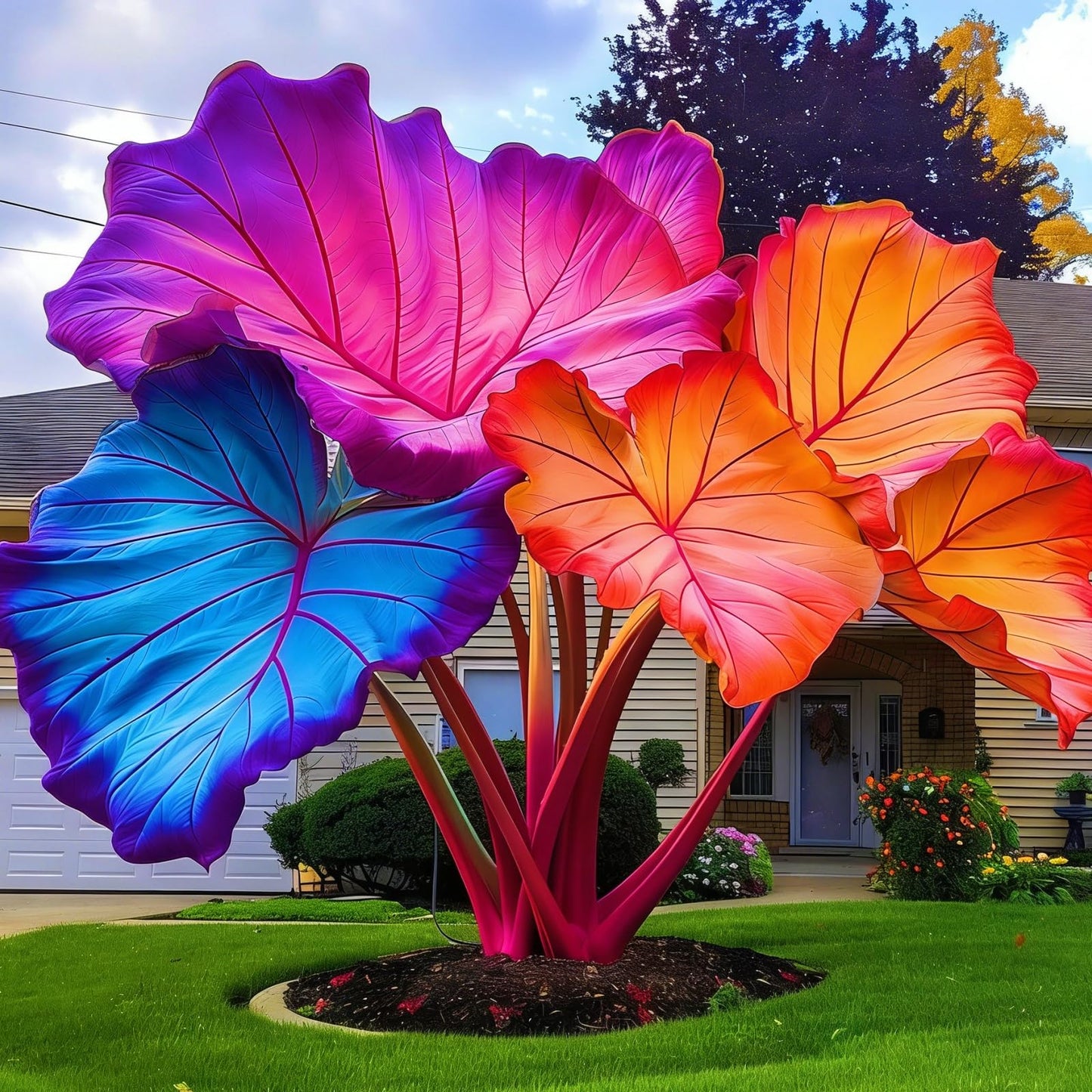 FEWSDVBX Elephant Ear Beautiful Assortment for Outdoor Garden Landscapes,Ideal for Home Gardens & Patios (6)