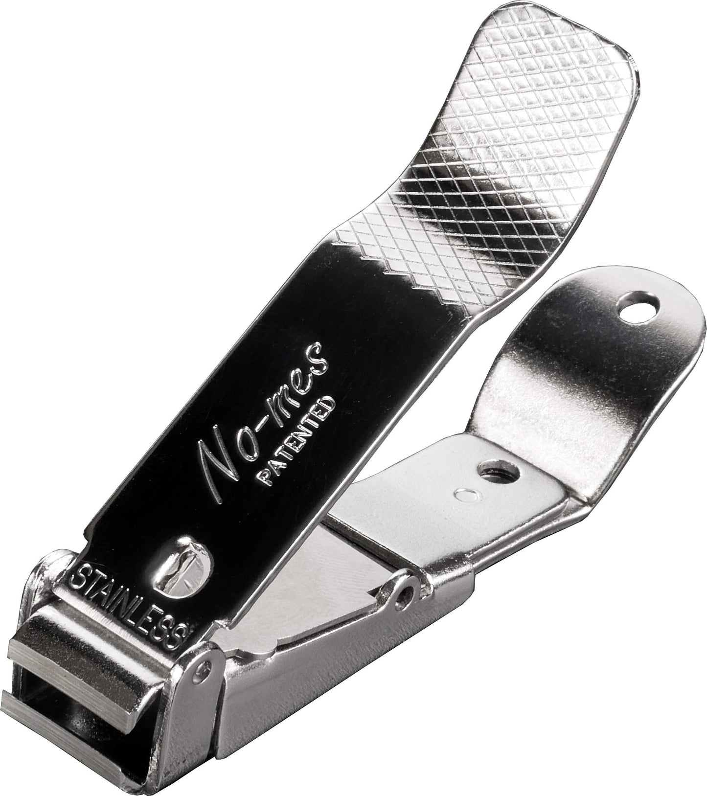No-mes Toenail Clipper, Catches Clippings, Patented Ergonomic Grip, Built-in Nail File, Made in USA