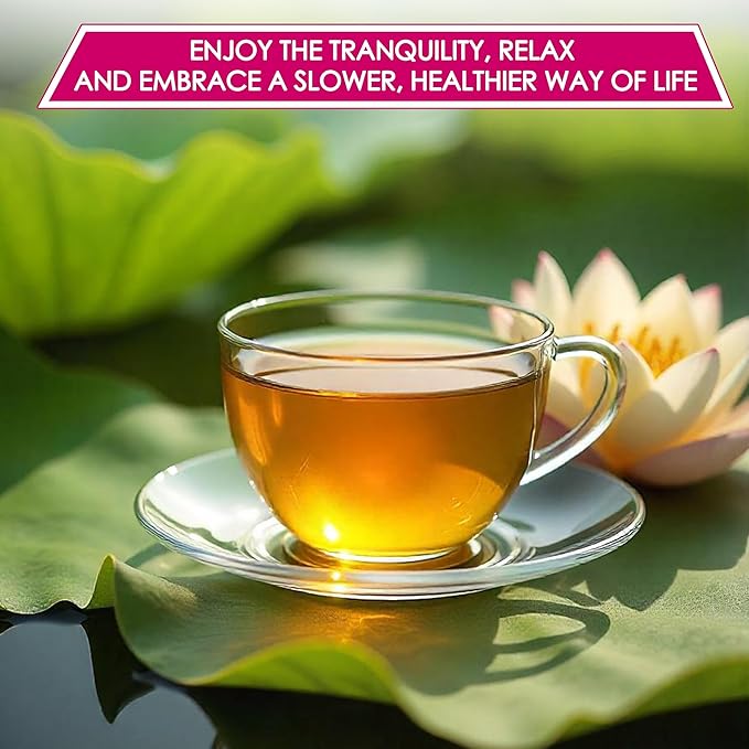 NHAT ANH FARM - Premium Lotus Leaf Tea Bags, 100 Teabags, 100% Natural, Hand-Selected Lotus Leaf Tea Bags, No Additives, Sugar-Free,Caffeine-Free. Good For Your Health.