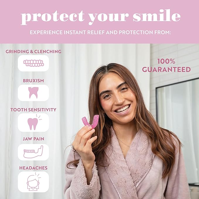 FlexiFit Night Guard for Women - Pack of 2 Mouth Guards for Teeth Grinding, Clenching and Bruxism (Clear)