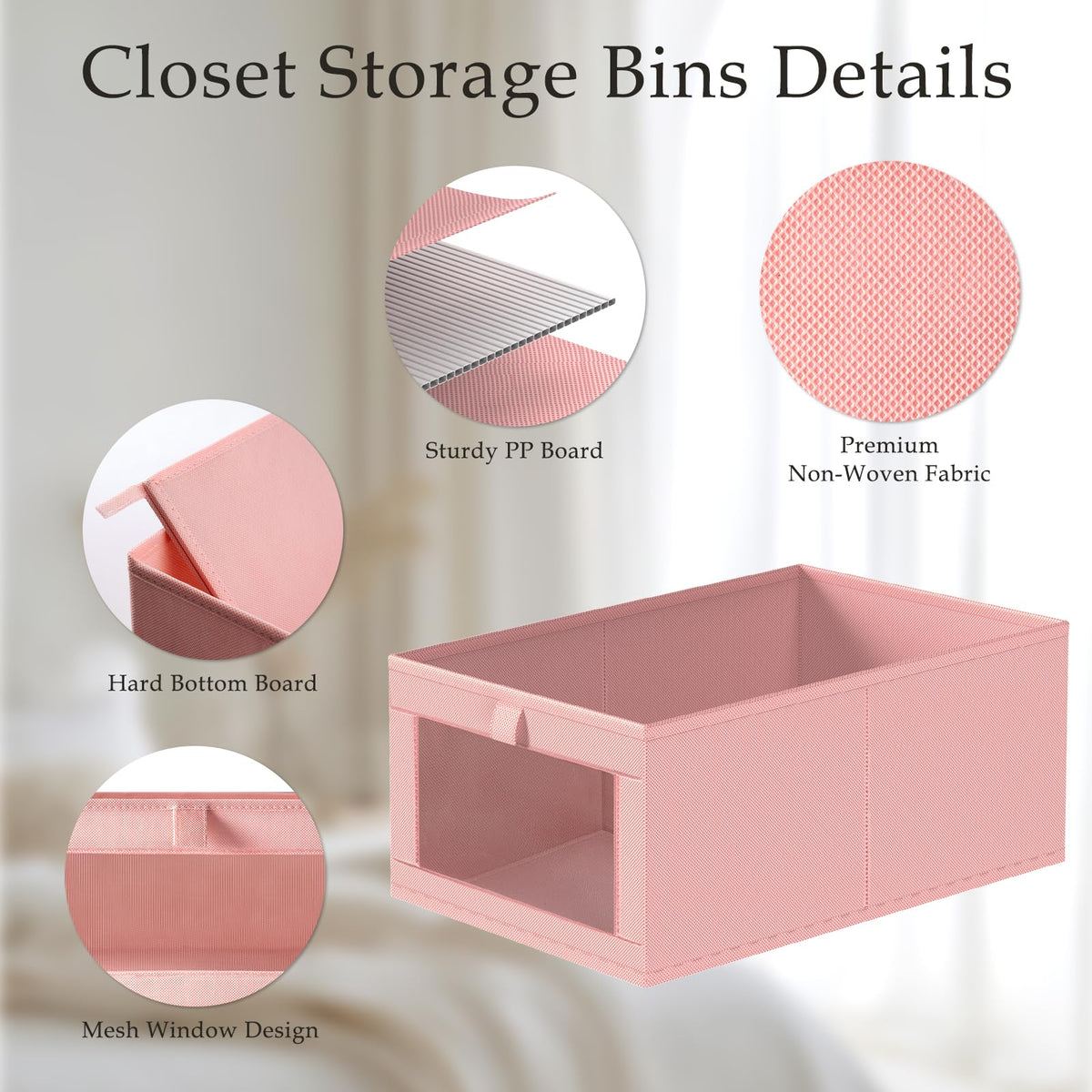 6 Pack Linen Closet Organizers and Storage (6 Count)