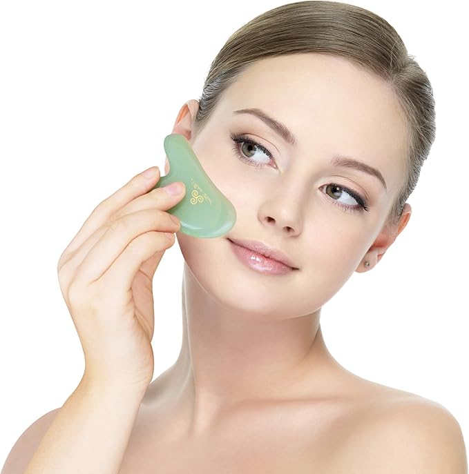 Skin Care Massager for Facial Rejuvenation, Anti-Aging, Wrinkles Removal, Skin Rejuvenation, Jade Self Facial Gua Sha Tool