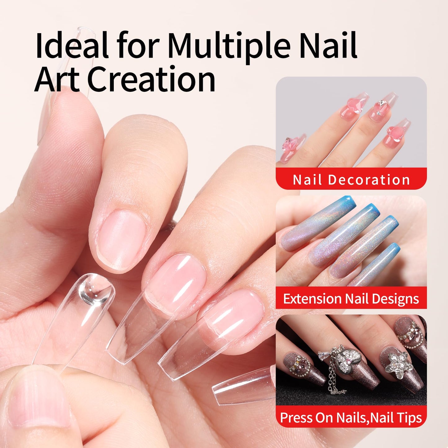 Semi Solid Nail Glue 10ml 2 Pack for Press On Nails with 10ml Remover Kit Nail Tips Glue Gel - No Lamp Needed Quick Drying Long Lasting 30+ Days for Fake Acrylic Nails