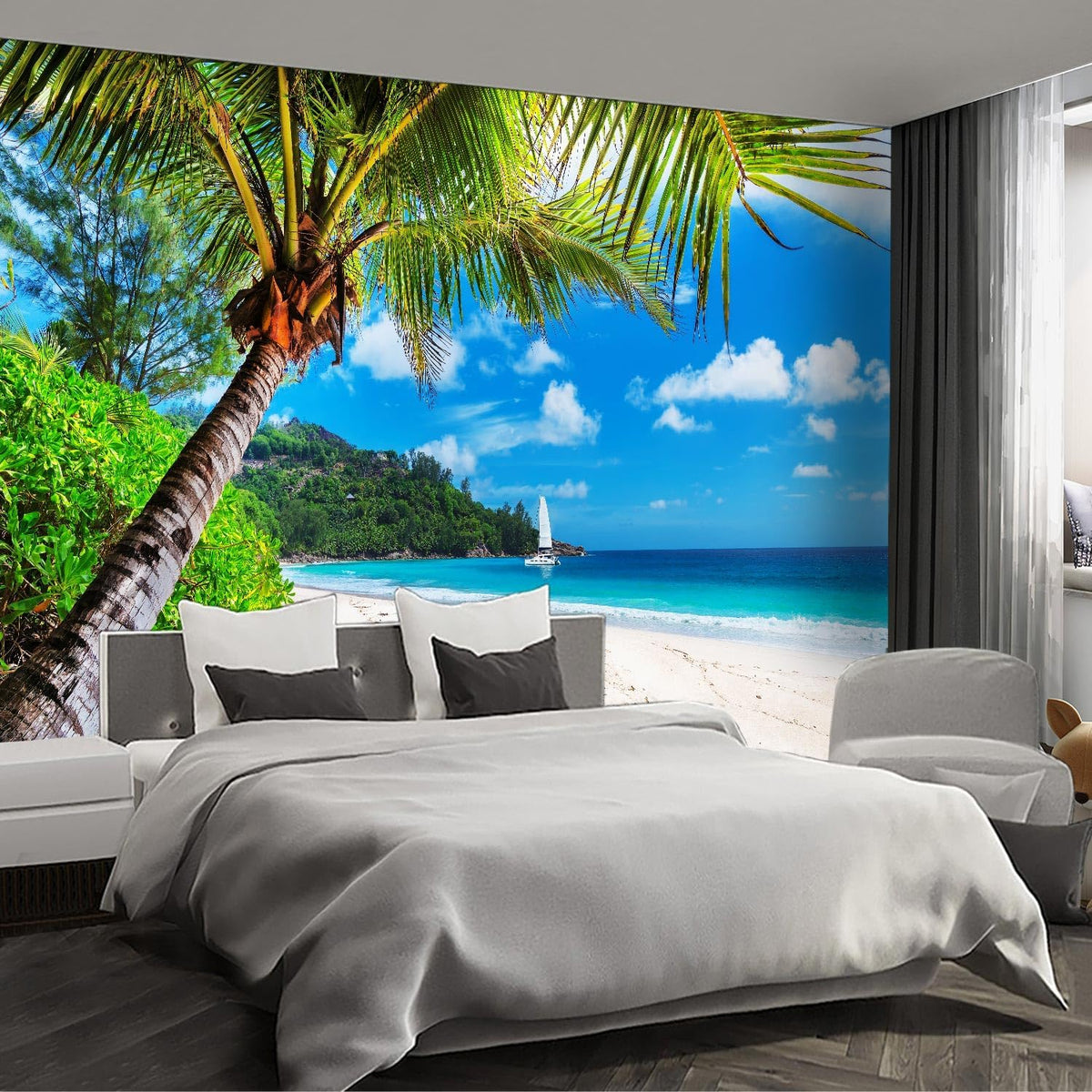 Beach Wall murals Peel and Stick Wallpaper for Bedroom Living Room - 108"x157"
