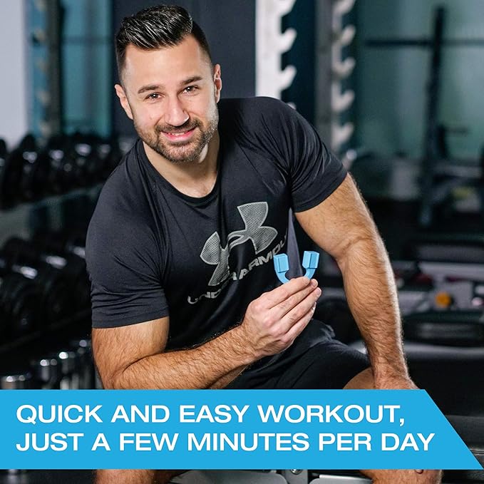 Jawline Exerciser by Tilcare - Jaw Exerciser for Men and Women that helps to workout your Jaw, Neck and tone your face with exercise - Face Slimmer that will chisel your Jawline - Beginner Level 40lb