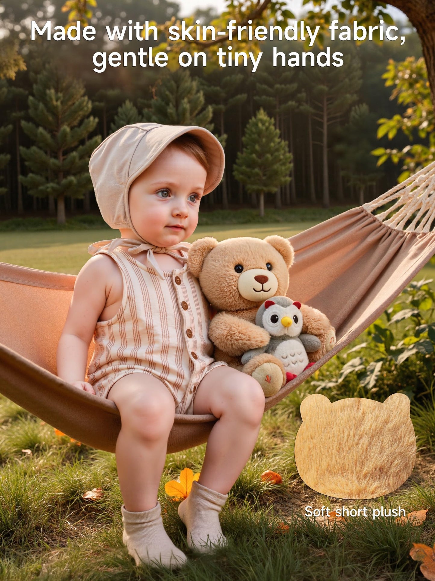 eJog Pup Baby Teddy Bear Stuffed Animal Soft Animated Plush Bear Toys Sensory Toy for Babies and Toddlers, Dancing and Repeats What You Say