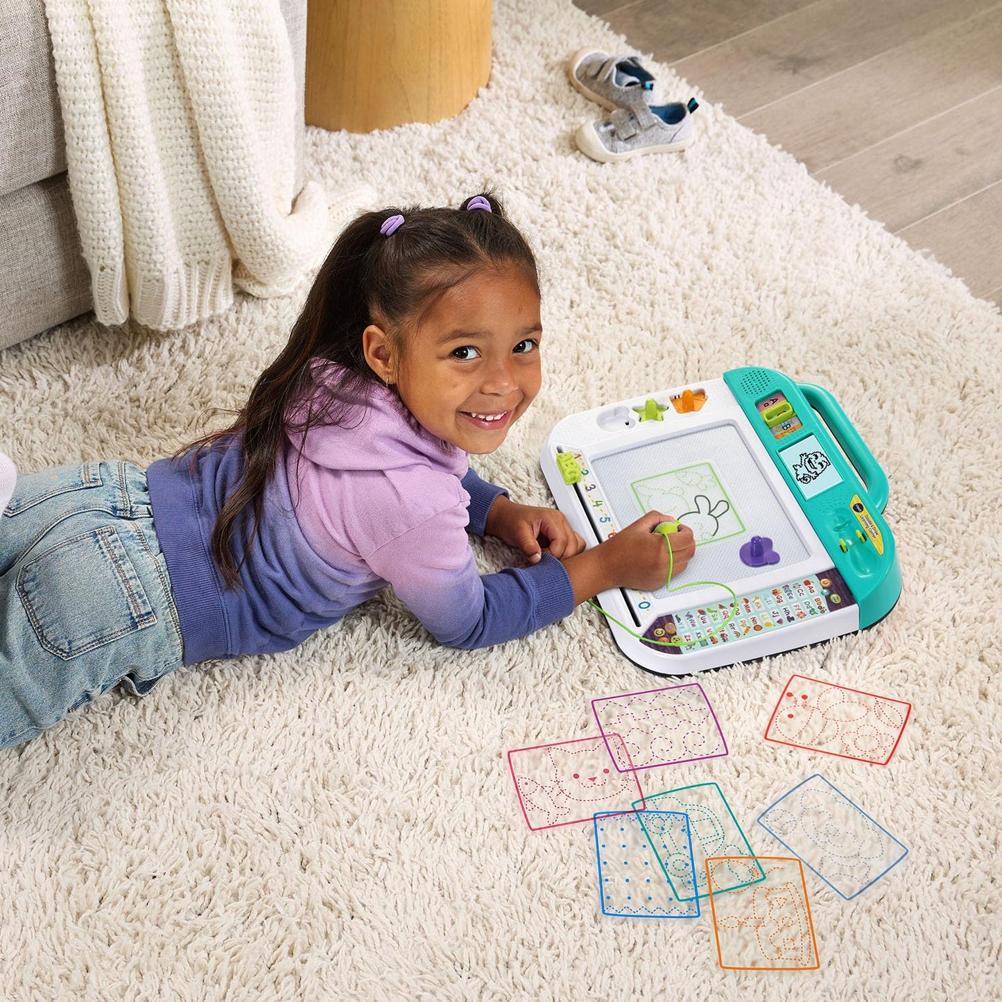 VTech Doodle and Draw Learning Center with Stencils and Stamps for Kids Ages 3 Years and up
