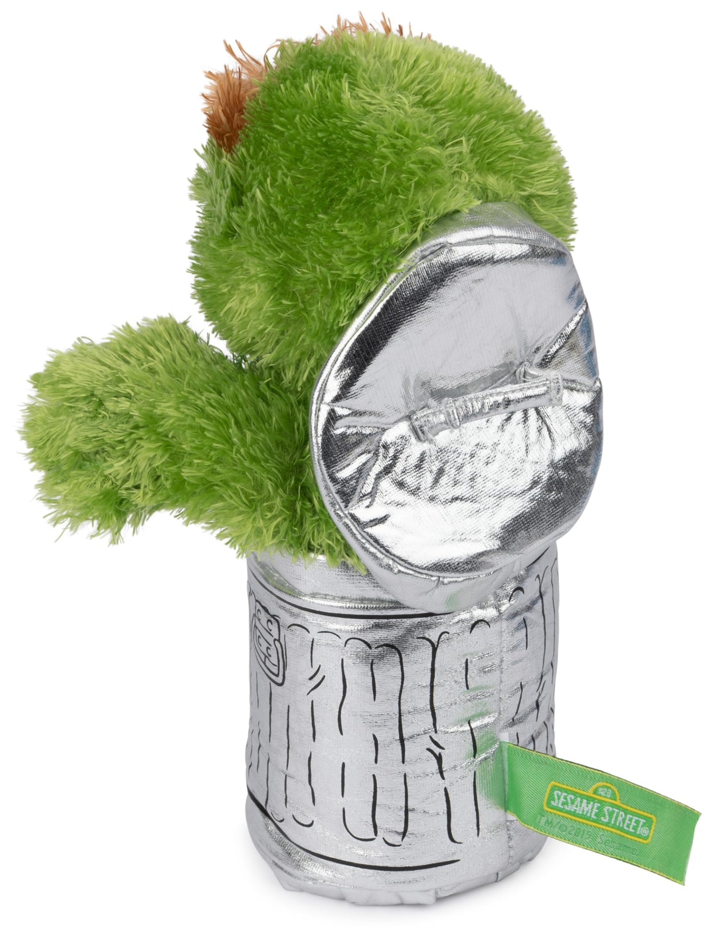 GUND Sesame Street Official Oscar the Grouch Muppet Plush, Premium Plush Toy for Ages 1 & Up, Green/Silver, 10”