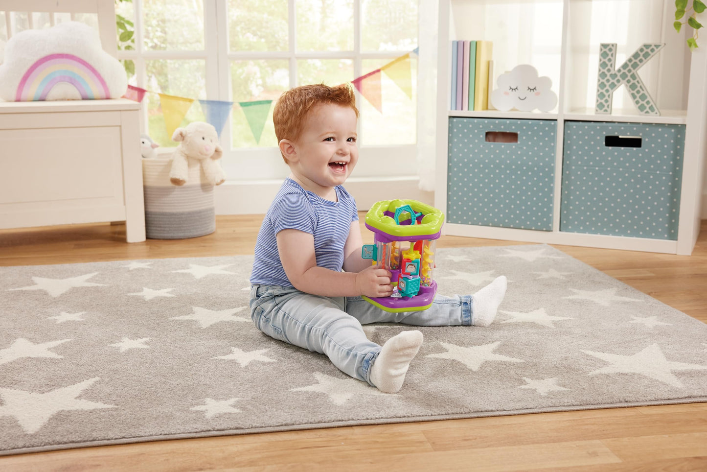 Kidoozie Flip 'n Roll Hexagon Ages 6 Month + Infant Toddler Learning Toy