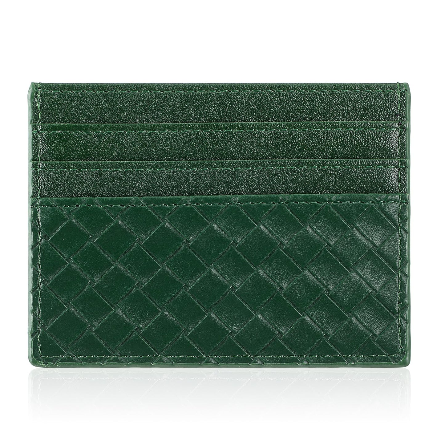 HJZHII Credit Card Holder Wallet, Slim Minimalist Wallet Blocking Leather Front Pocket Wallets 6 Card Slots Card Case for Men Women