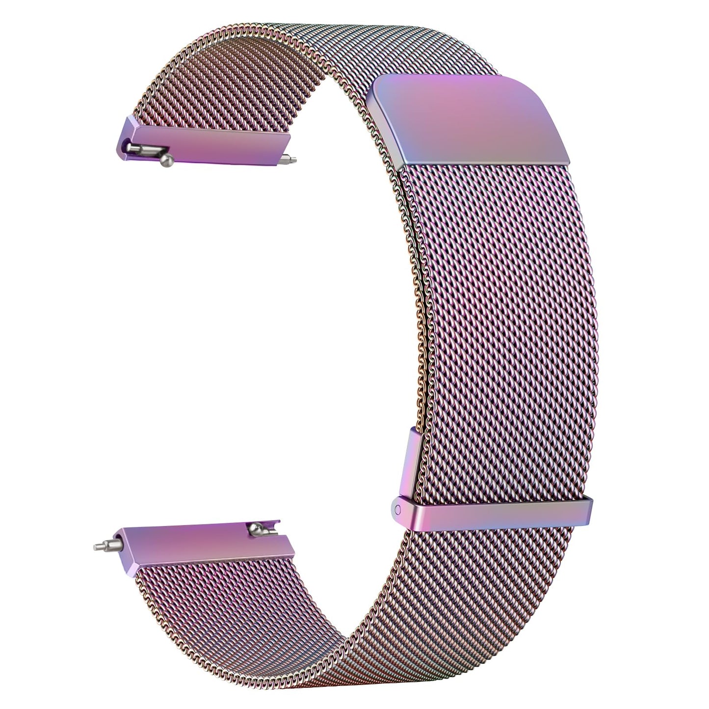 Vanjua 22mm Watch Band for Women Men, 22mm Quick Release Stainless Steel Metal Mesh Loop Adjustable Magnetic Replacement Wristbands Straps Bands