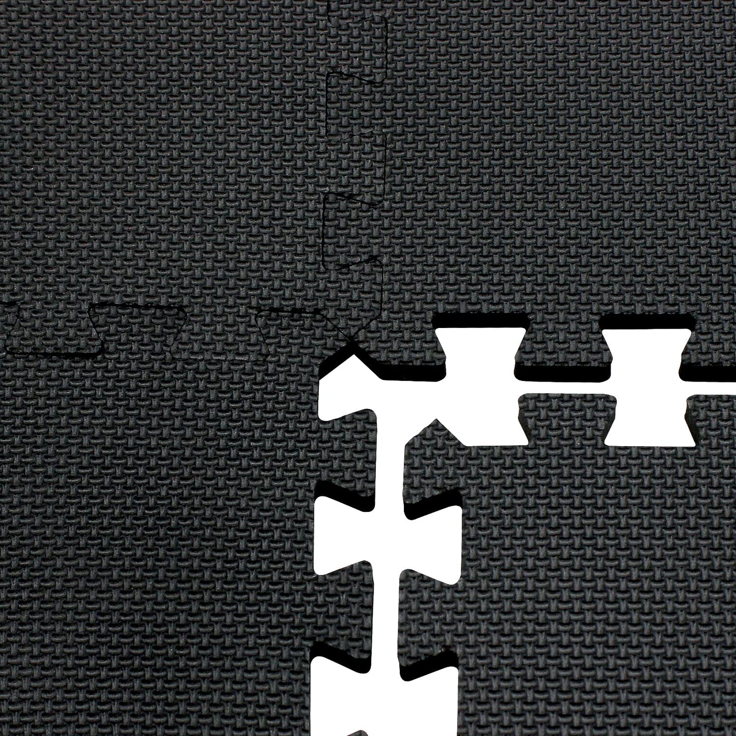 Yostrong® 18 Tiles Interlocking Puzzle Foam Baby Play Mat with Straight Edges for Playing - EVA Babies Crawling Mat | Rubber Floor Work Out Mats for Home Gym. Black. YOC-Db18S18