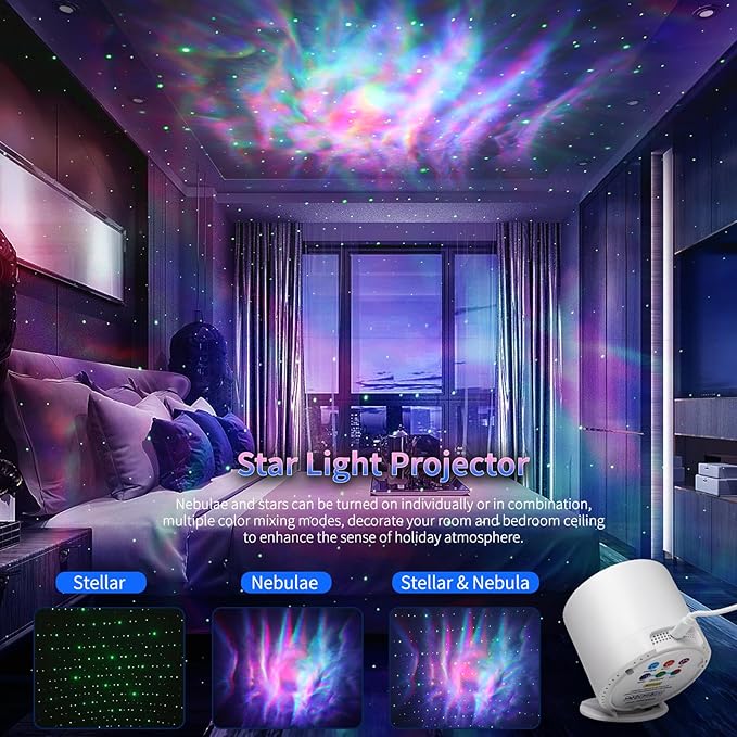 Star Projector, Galaxy Projector, Remote Control & Timer Galaxy Light, LED Nebula Night Light Projector for Adults Bedroom Decoration, Party, Birthday, Christmas,Valentine's Day,Room Decor