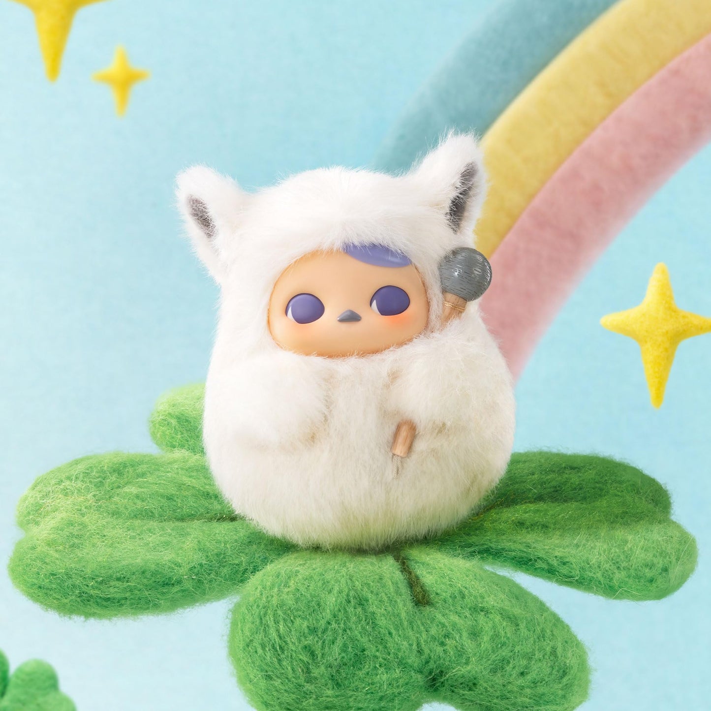 POP MART PUCKY Tap Tap Babies Series-Vinyl Plush Pendant Blind Box Figures, Collectible Toys Home Decorations, Holiday Birthday Gifts for Girls and Boys, Whole Set