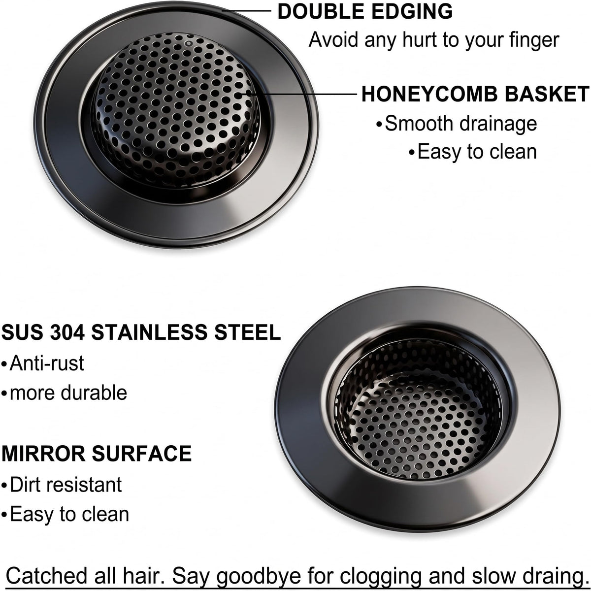1.75" Tub Drain Strainers (2 Count)