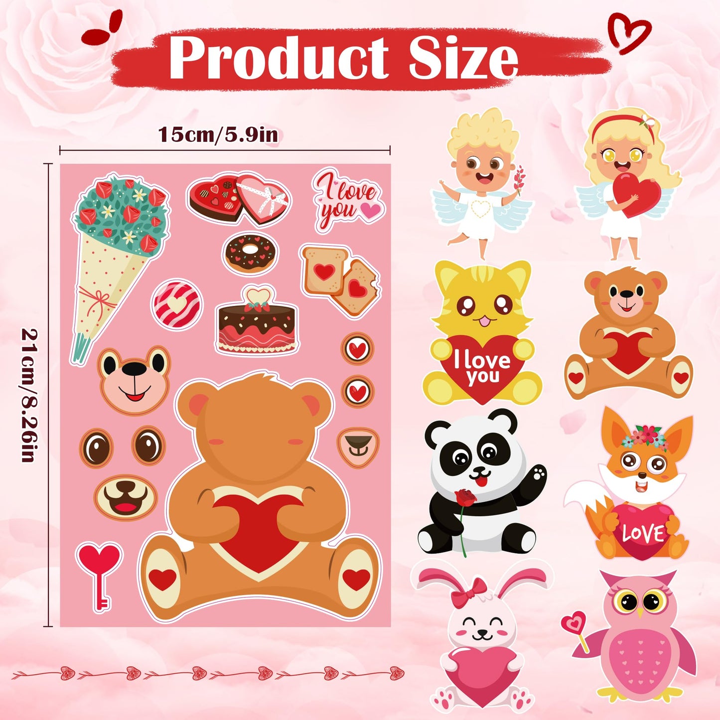 Valentines Party Supplies with DIY Stickers