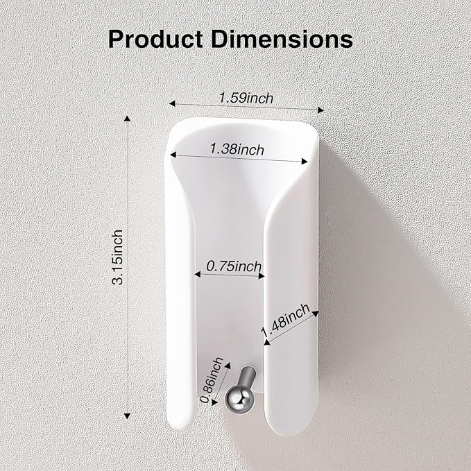 Electric Toothbrush Holder for Bathroom, Wall-Mounted Toothbrush Stand with Self-Adhesive, Compact Bathroom Caddy for Electric Toothbrushes (White-2pcs)